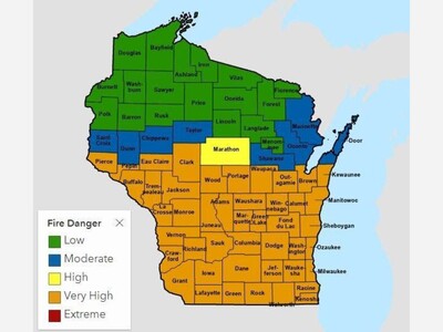 Wildland Fire Emergency Alert in Wisconsin