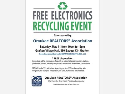 FREE Electronics Recycling - May 11th 10:00AM- 12:00PM